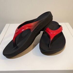 Oofos Women's Oolala Luxe flip flop Sandal - Solstice size 9